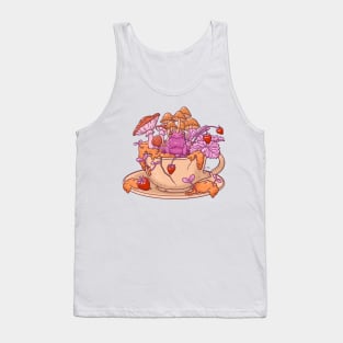 Sapphic Frog Toadstool Tea Cup Tank Top